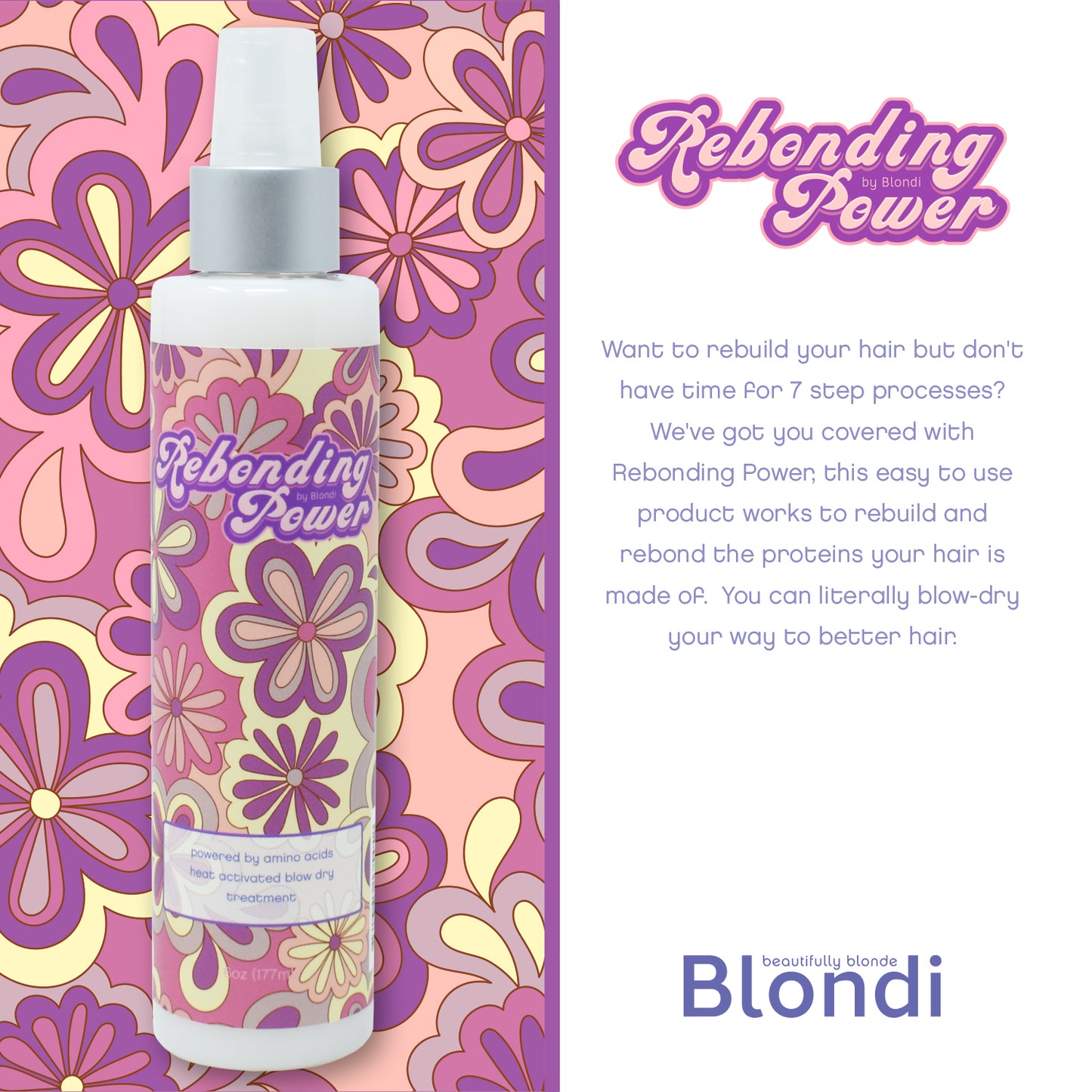 Blondi Rebonding Power Heat Activated Blow Dry Treatment