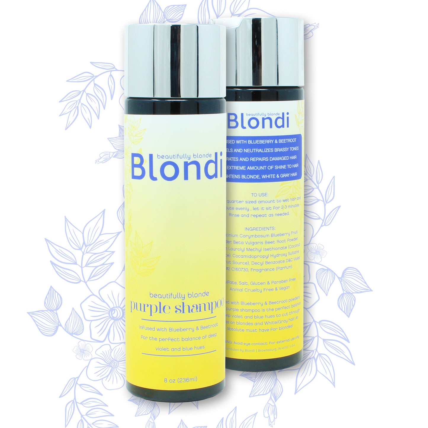Blondi Beautifully Blonde Purple Shampoo 8oz